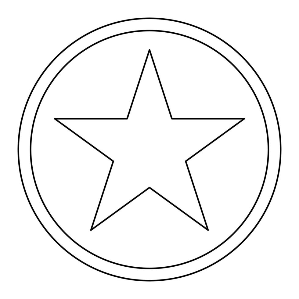 Star in circle vector