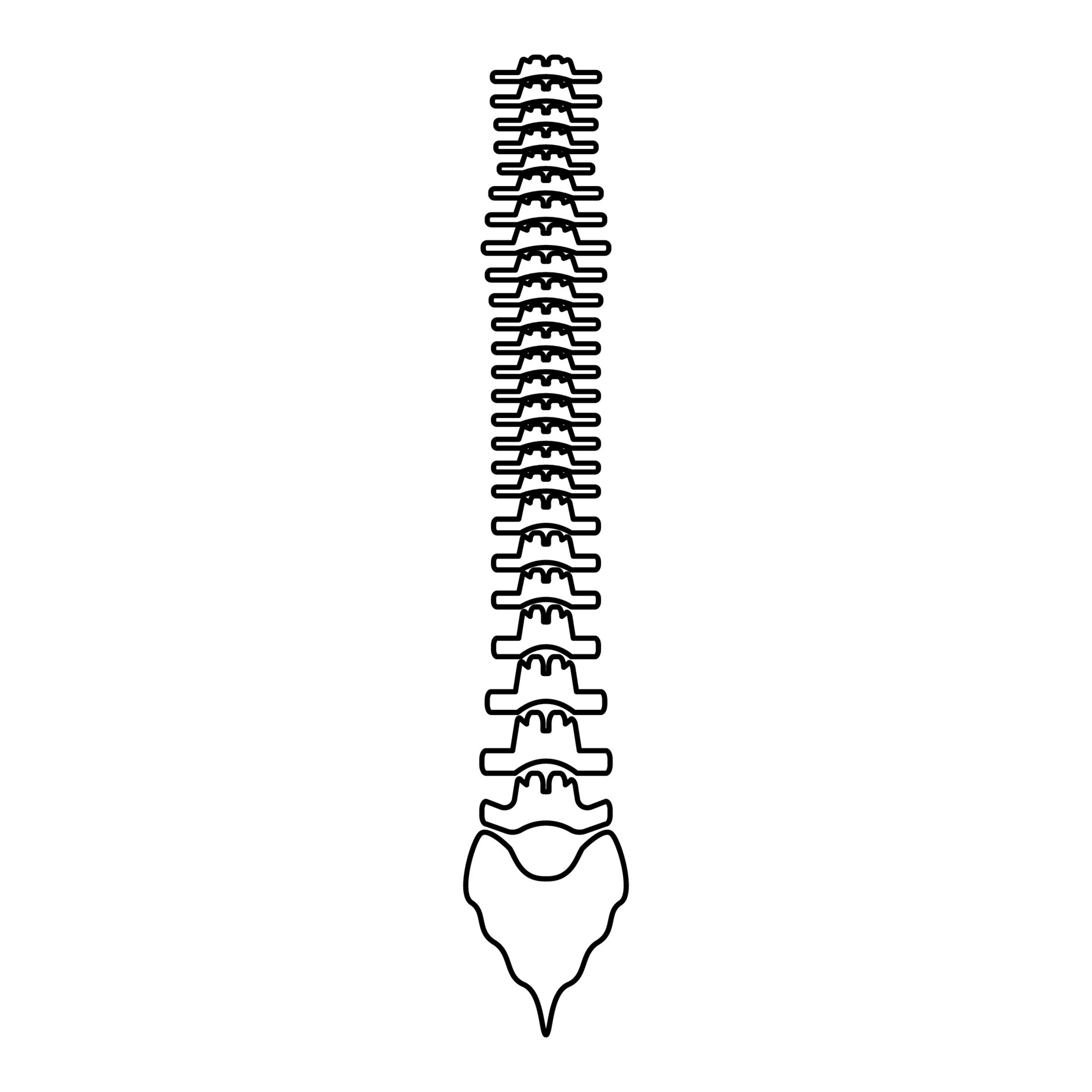 Human spine the black color icon . 5215403 Vector Art at Vecteezy