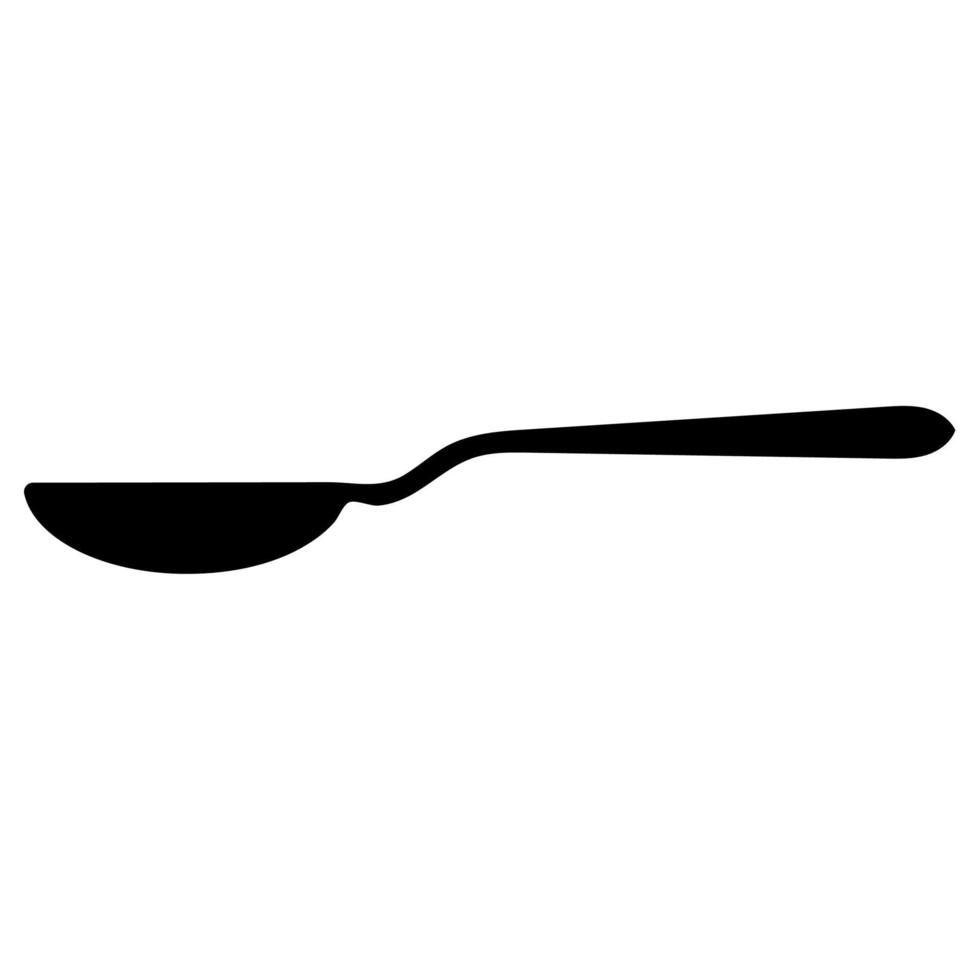 Spoon black icon . vector