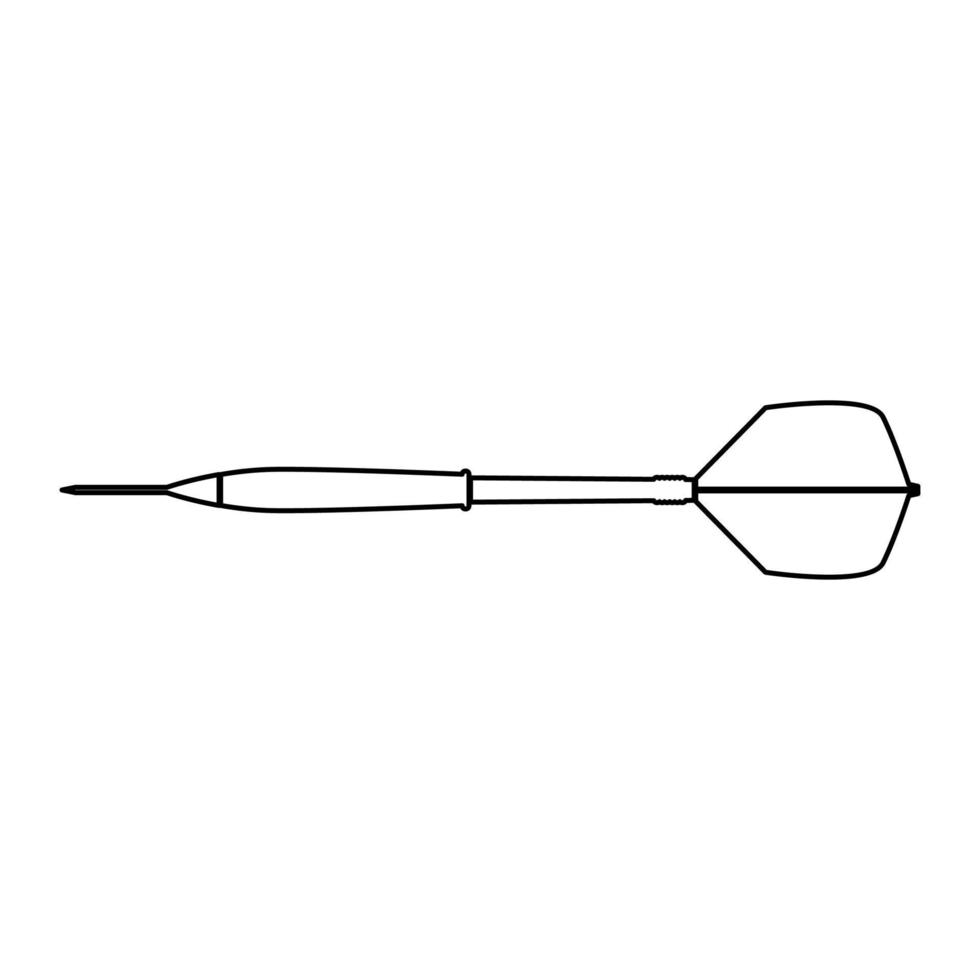Dart arrow black icon . vector