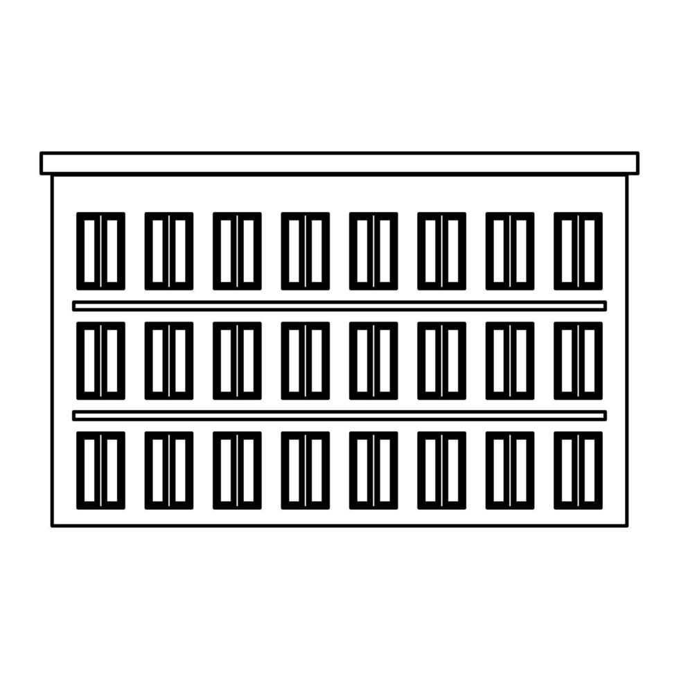 Hotel icon black color vector illustration .