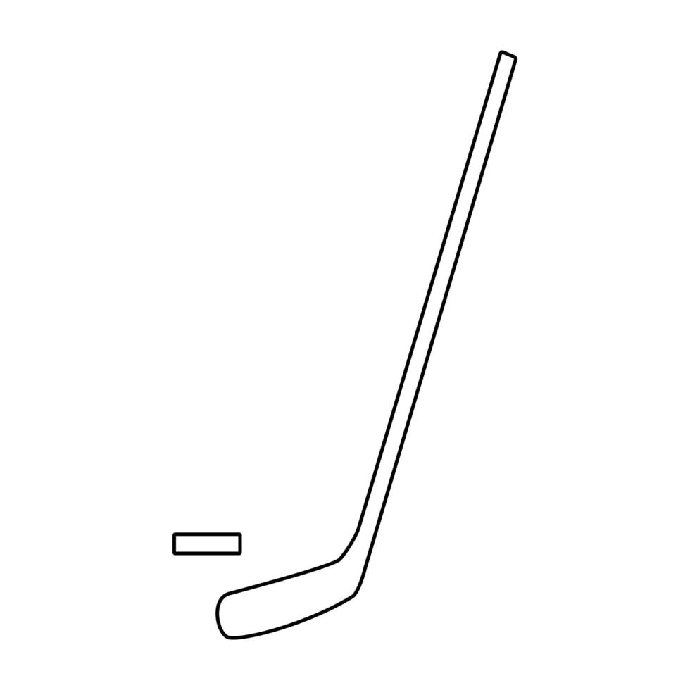 Hockey sticks and puck vector