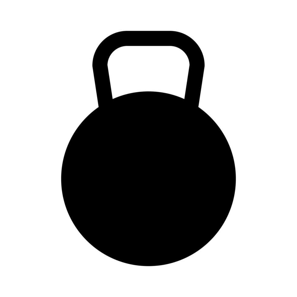 icono de pesas rusas color negro vector ilustración imagen estilo plano