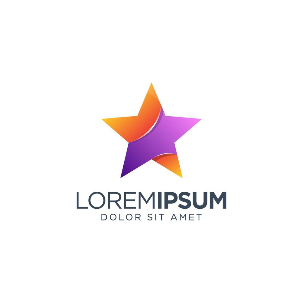 Colorful Star Logo Design vector