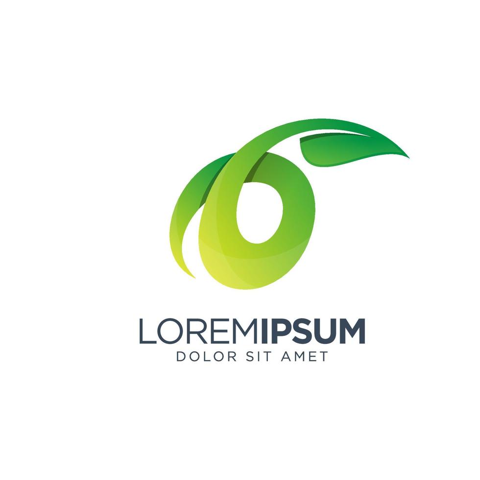 Gradient Leaf Logo Design vector