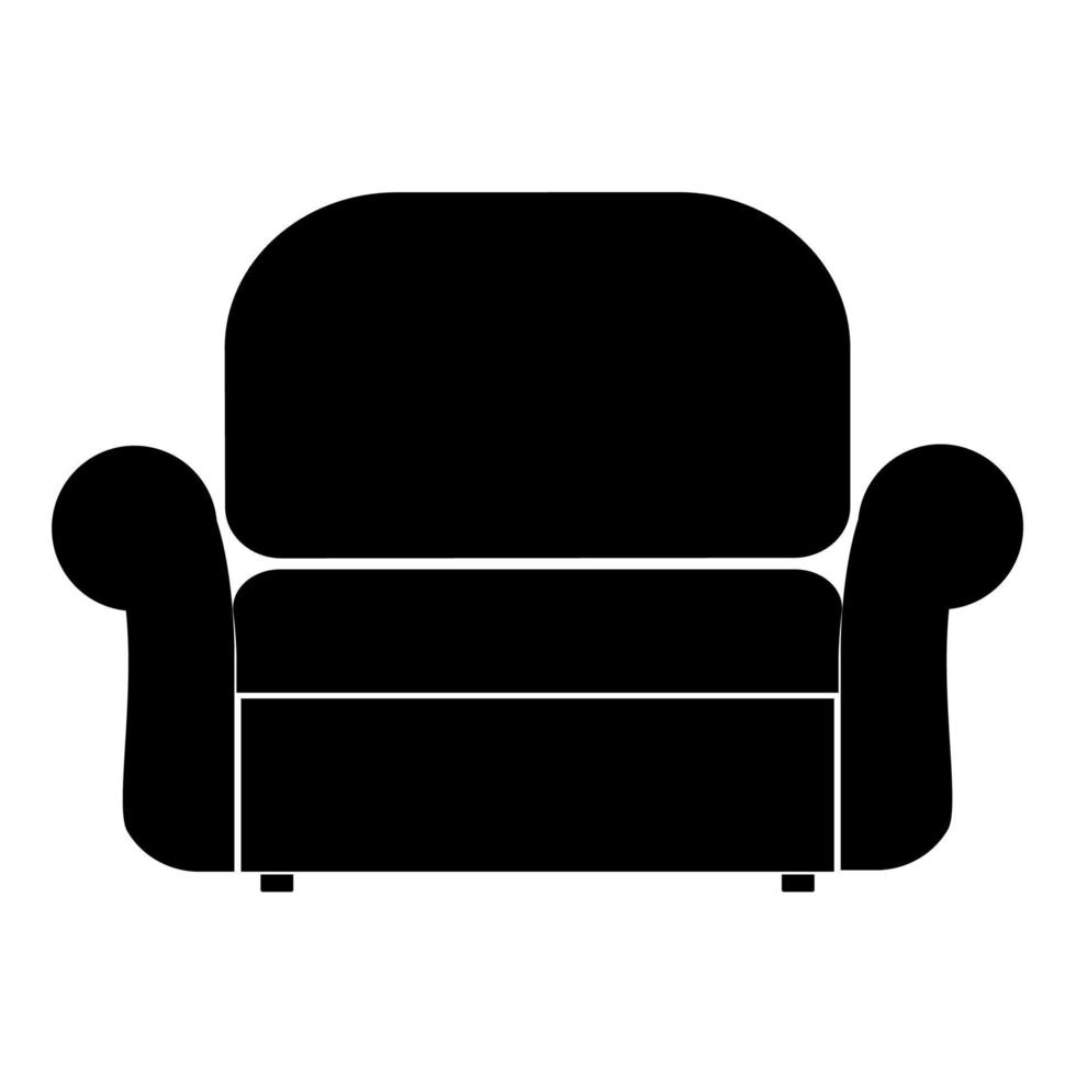 Armchair icon black color vector illustration image flat style