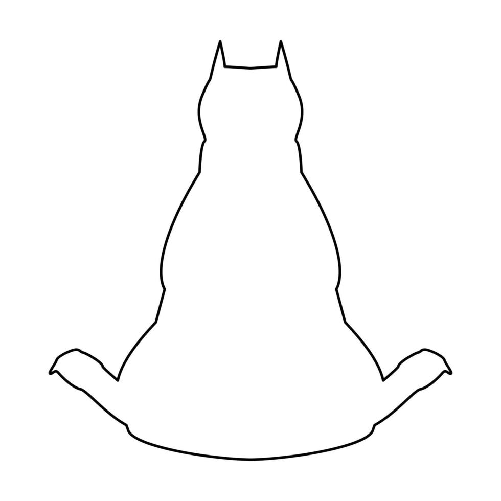 Dog from back view vector