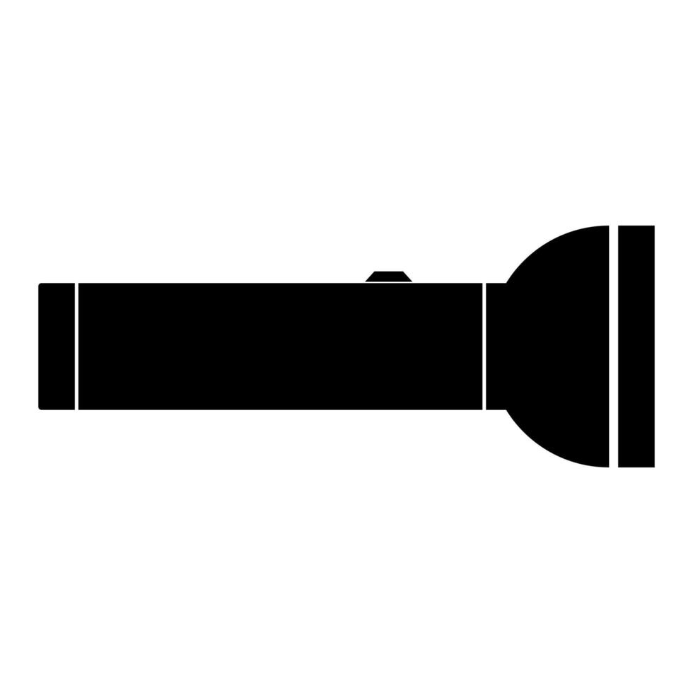Flashlight icon black color vector illustration image flat style