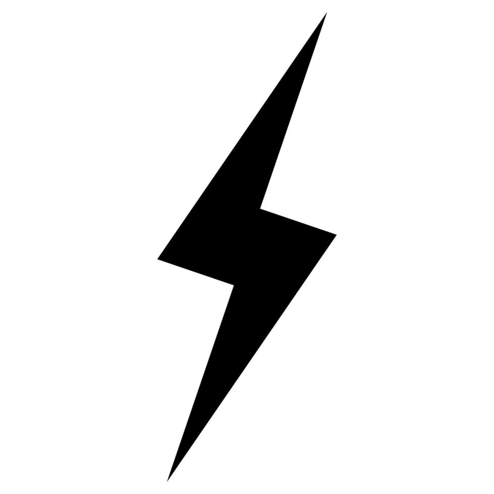 Lightning icon black color vector illustration image flat style