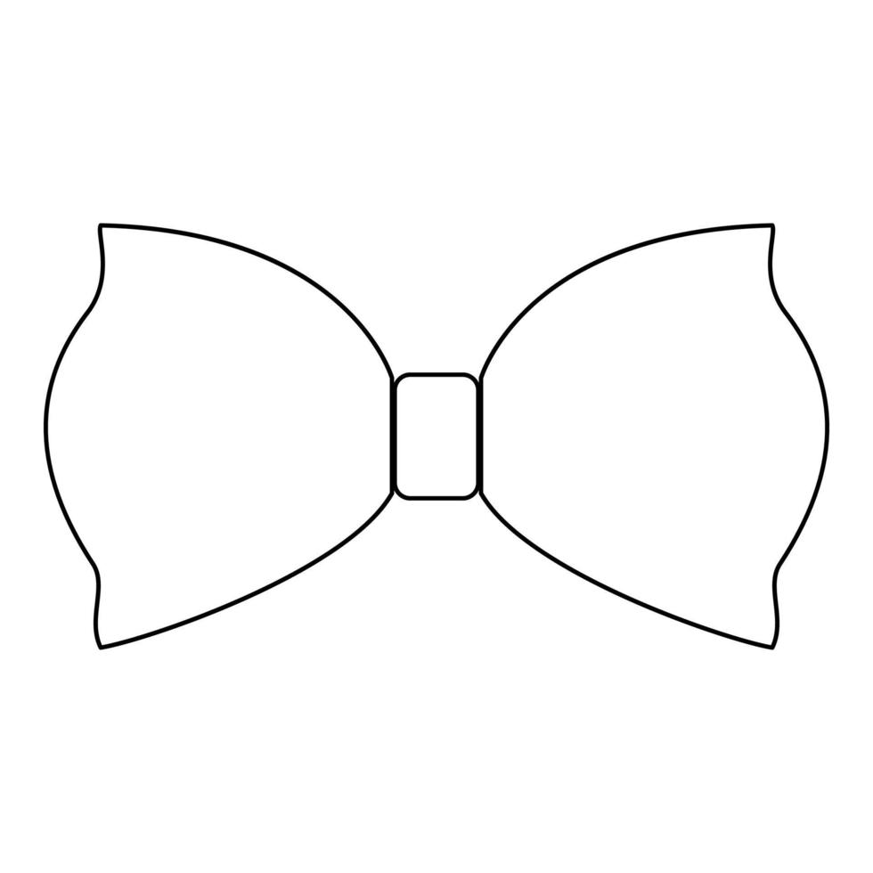 Bow butterfly the black color icon . vector