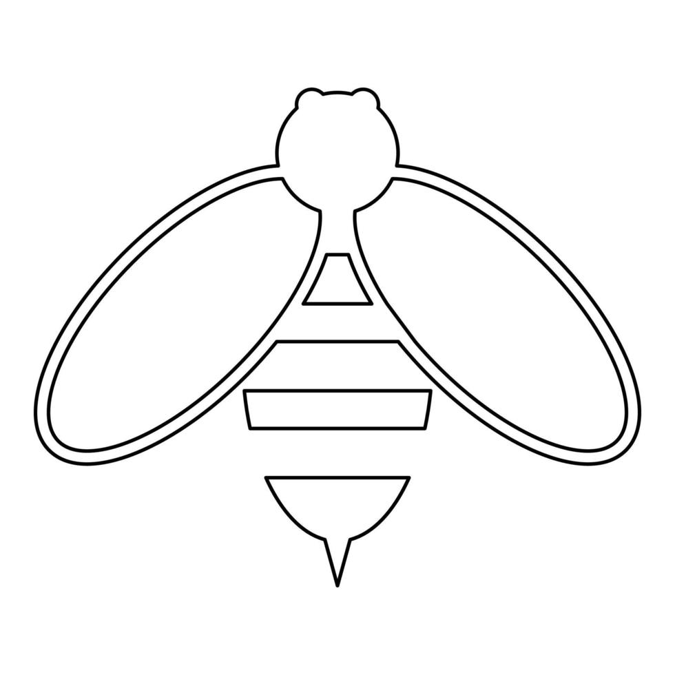 Bee the black color icon . vector