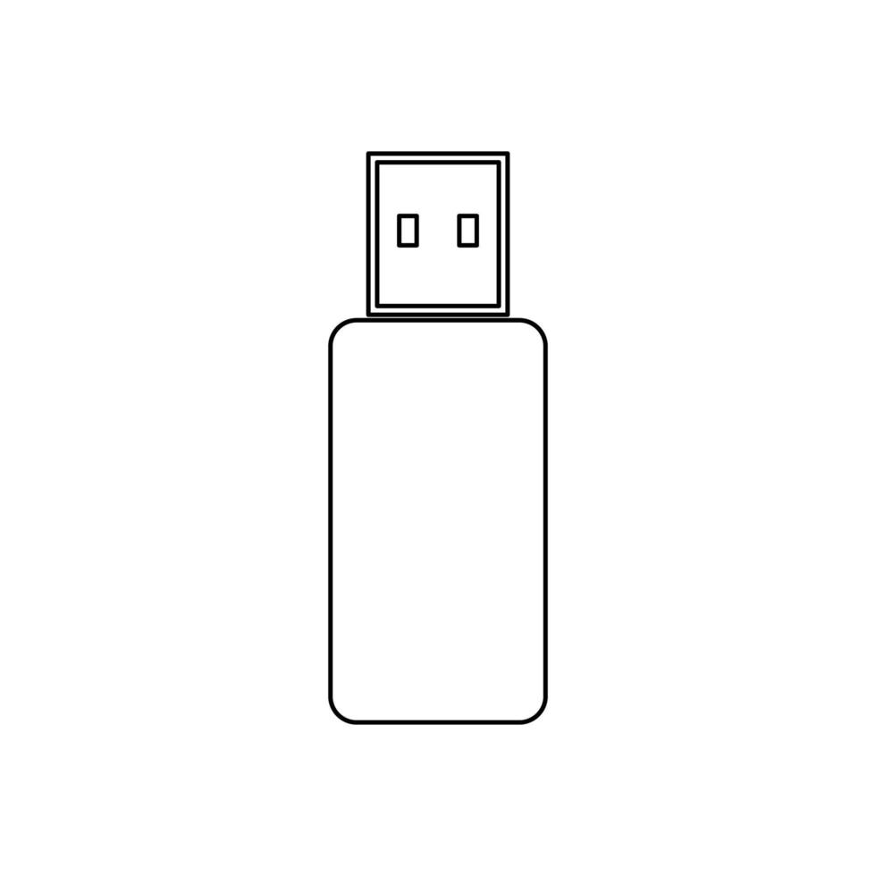 Flash drive black color icon . vector