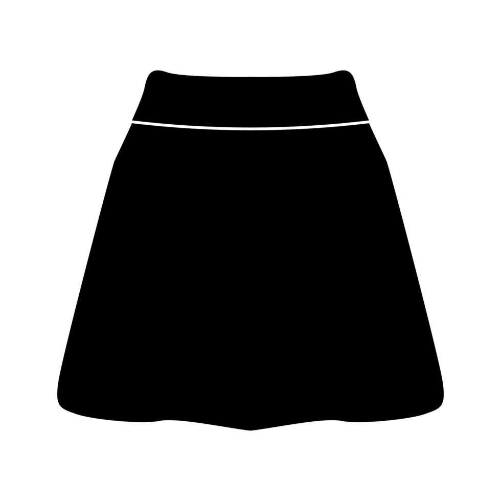 Skirt black icon . vector