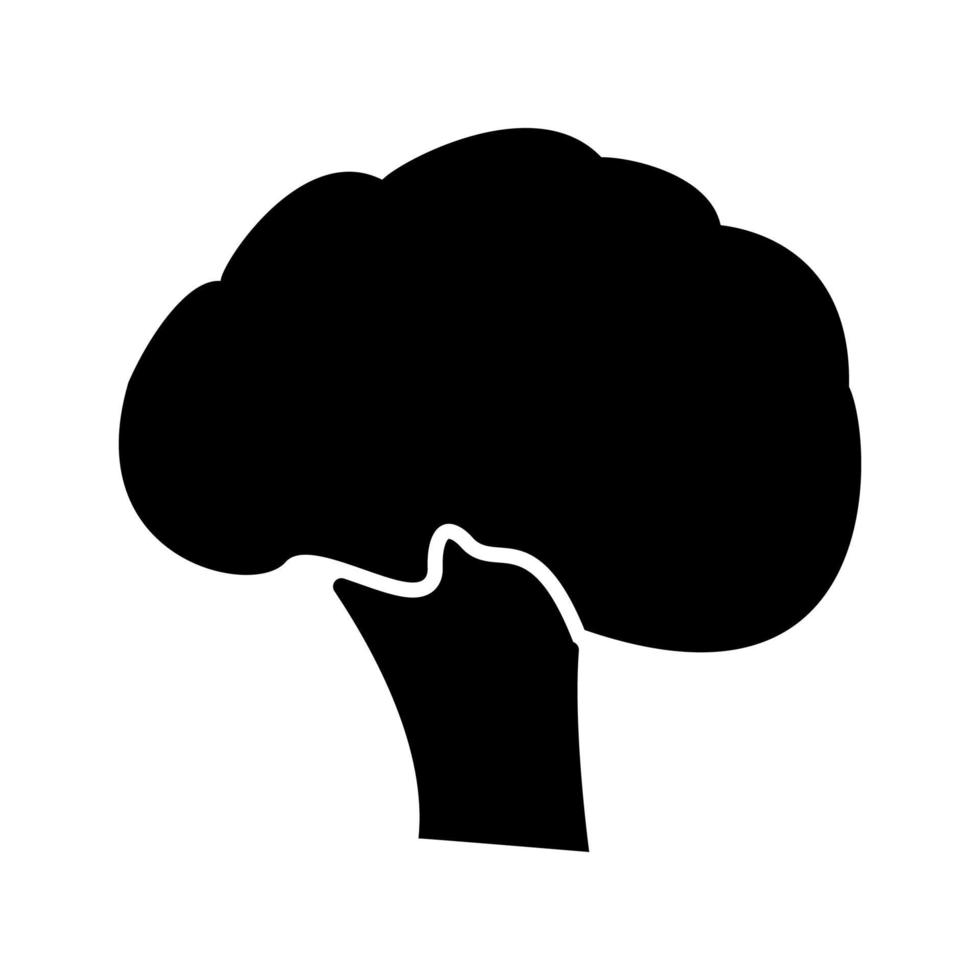 Broccoli black icon . vector
