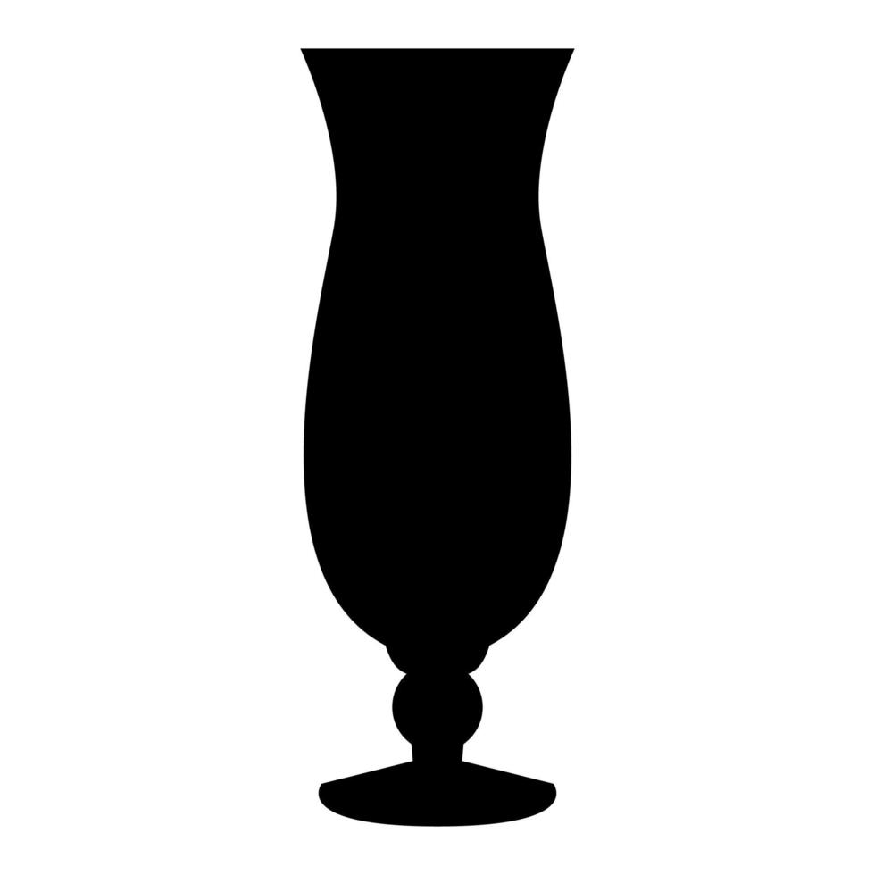 Coctail glass black color vector