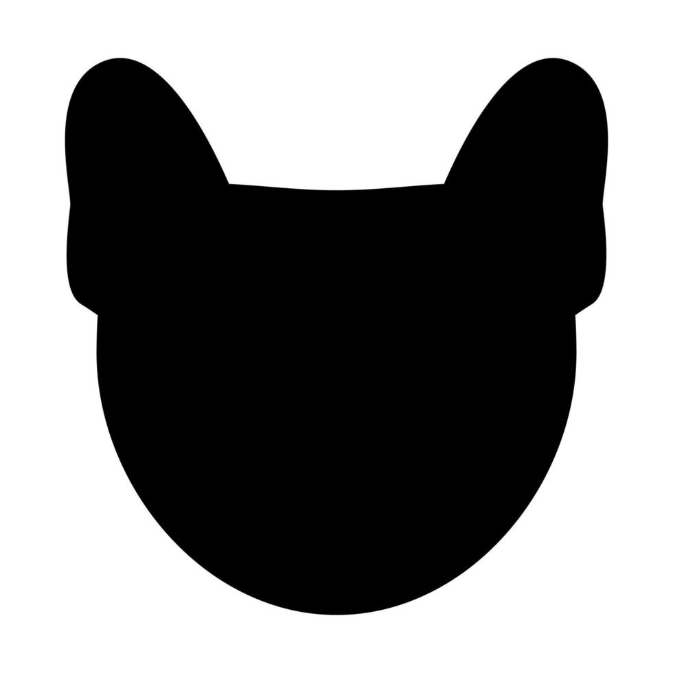 Dog head icon black color vector illustration image flat style