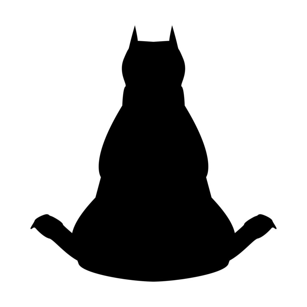 Dog from back view icon black color vector illustration image flat style