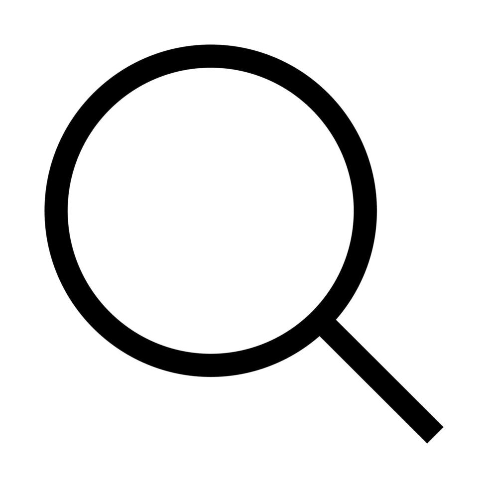 Magnifying glass or loupe icon black color vector illustration image flat style