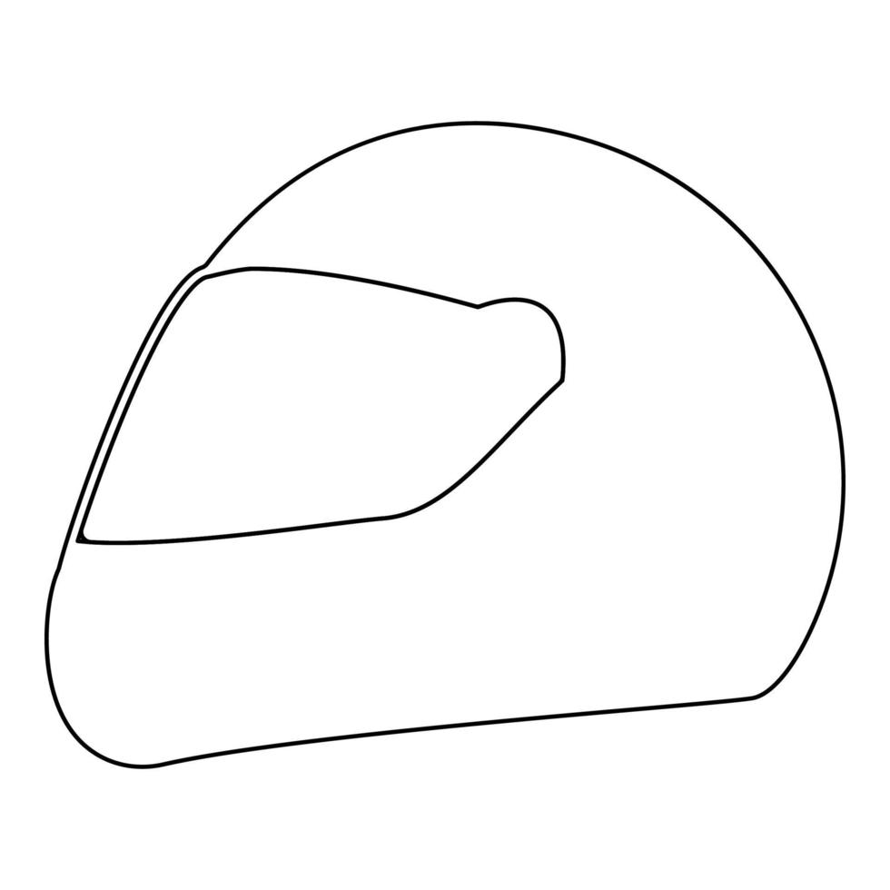 casco de carreras el icono de color negro. vector