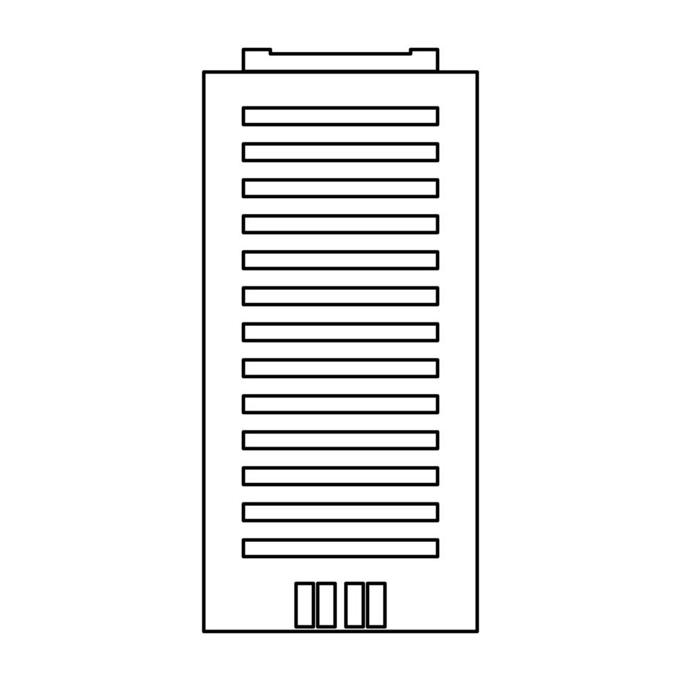 Building black color icon . vector