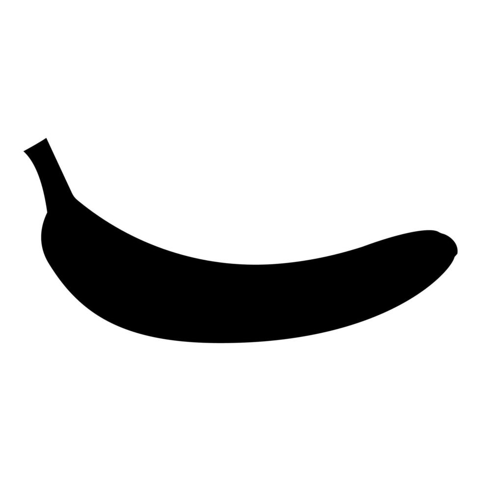 icono de plátano negro. vector