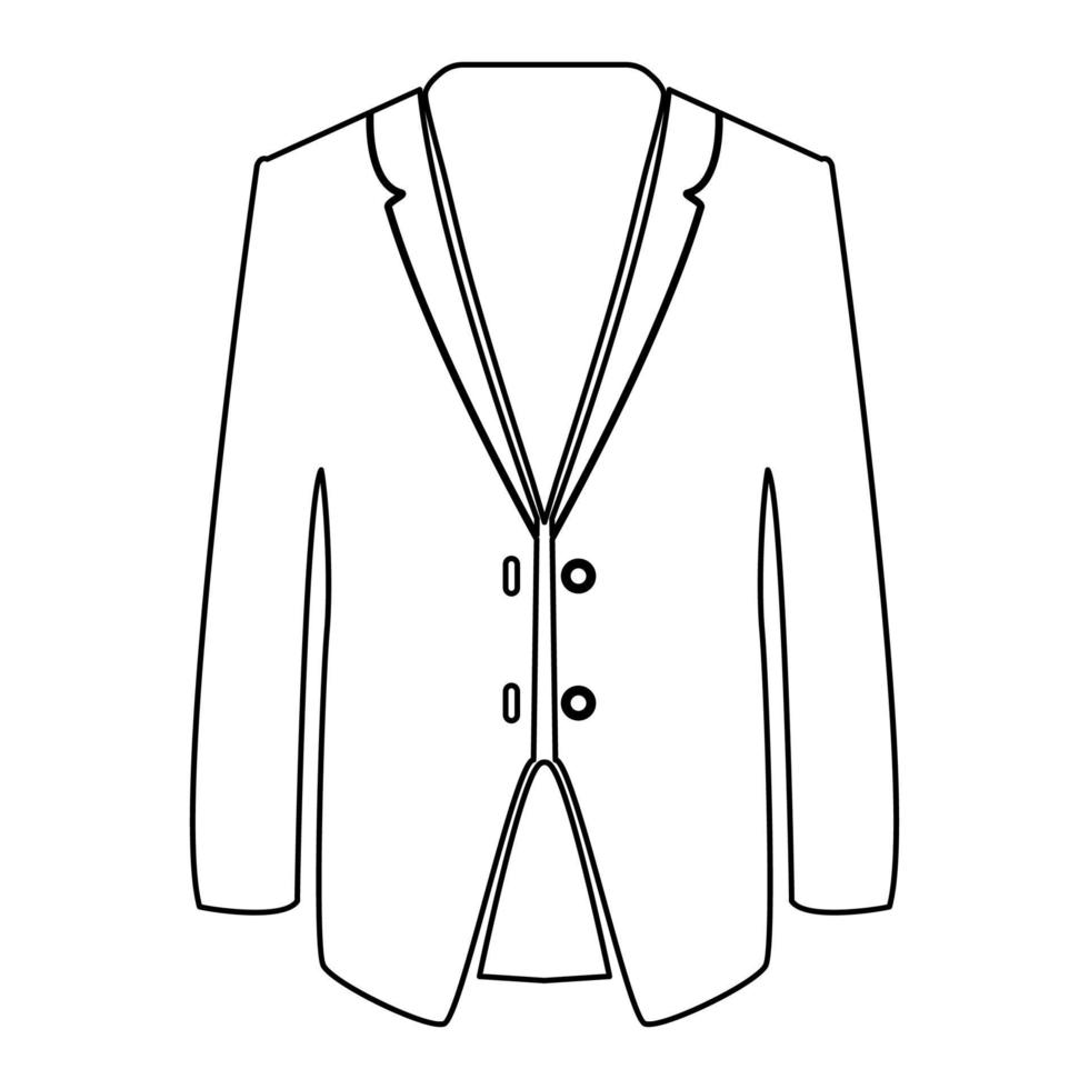 icono negro de traje de negocios. vector