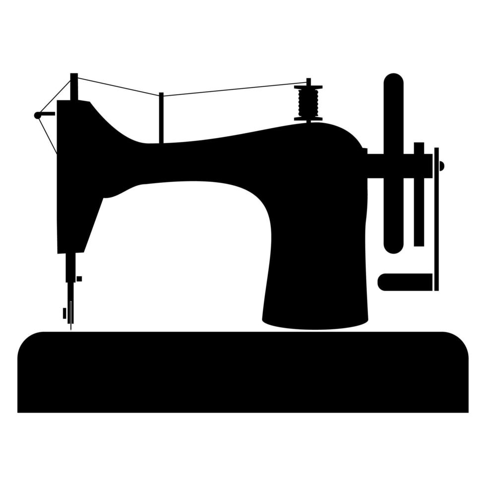 Sewing machine black color vector