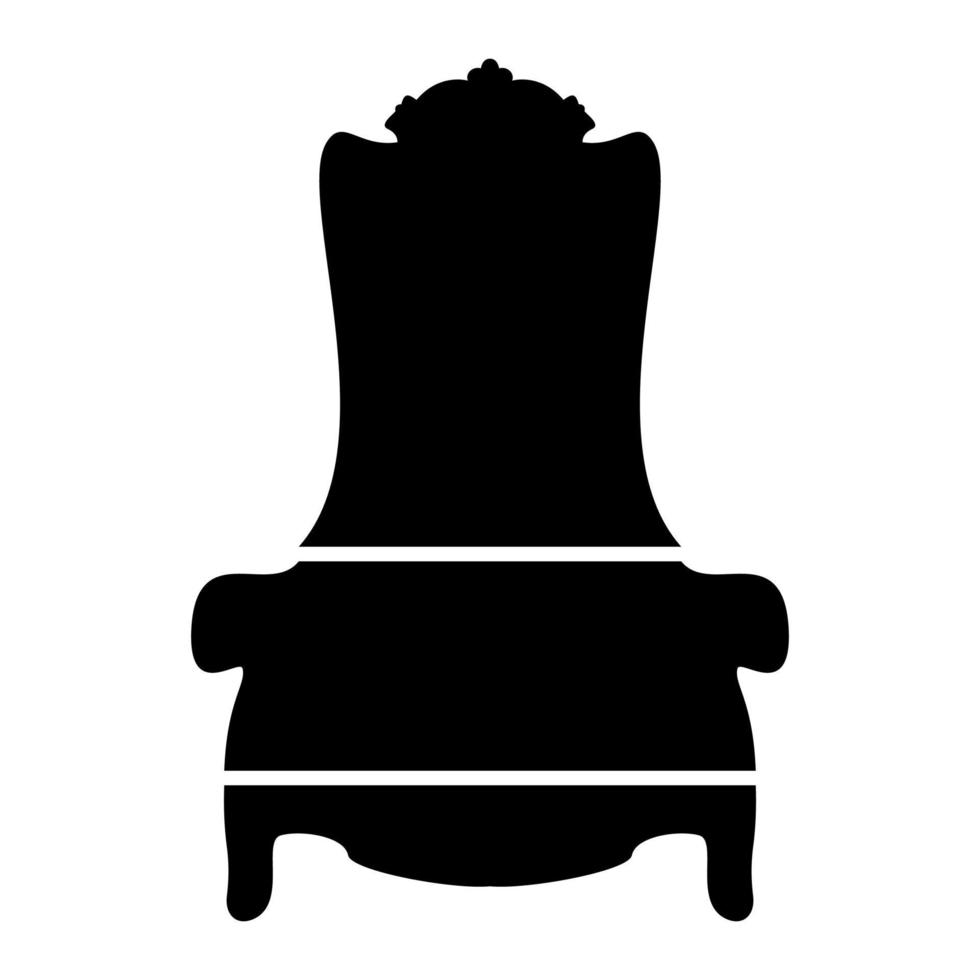 Throne black color vector