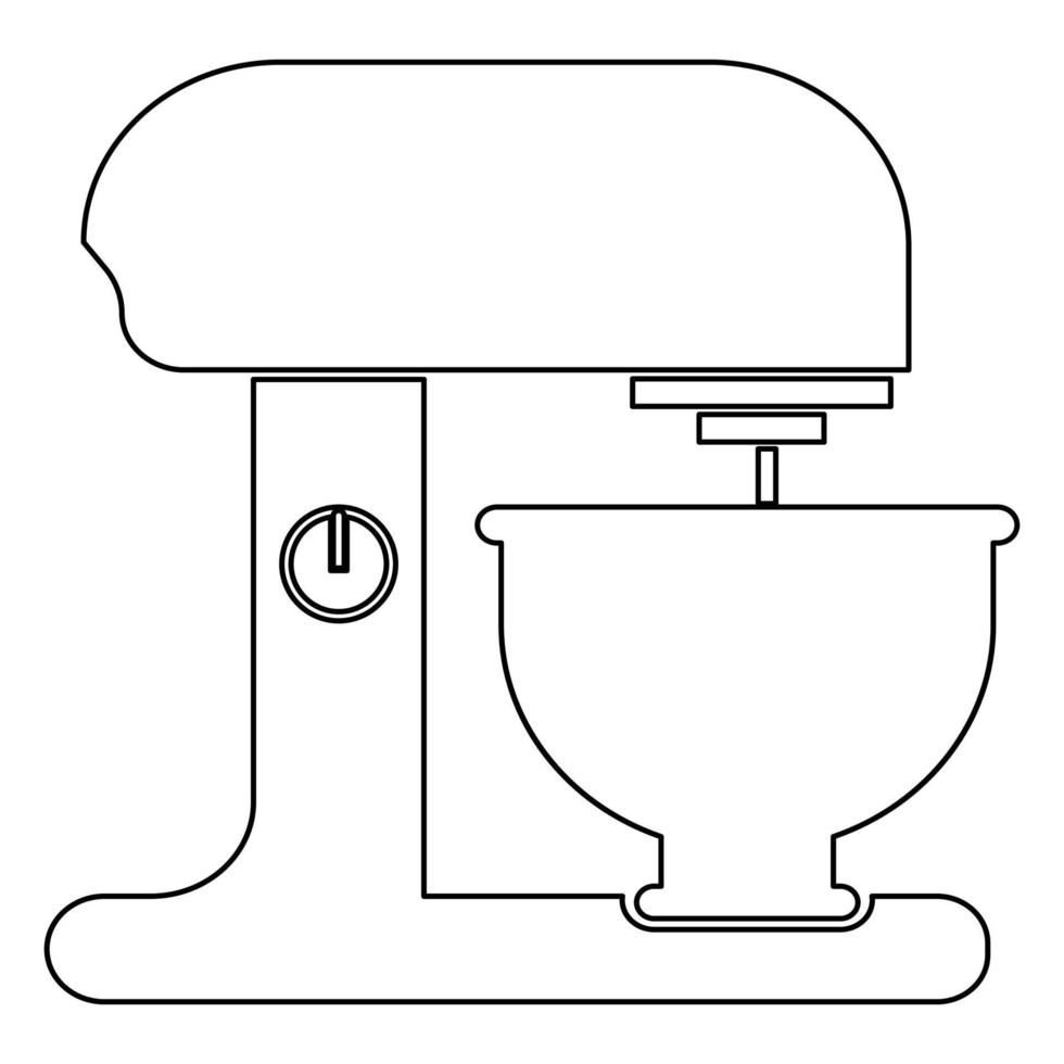 Food processor icon black color vector illustration .