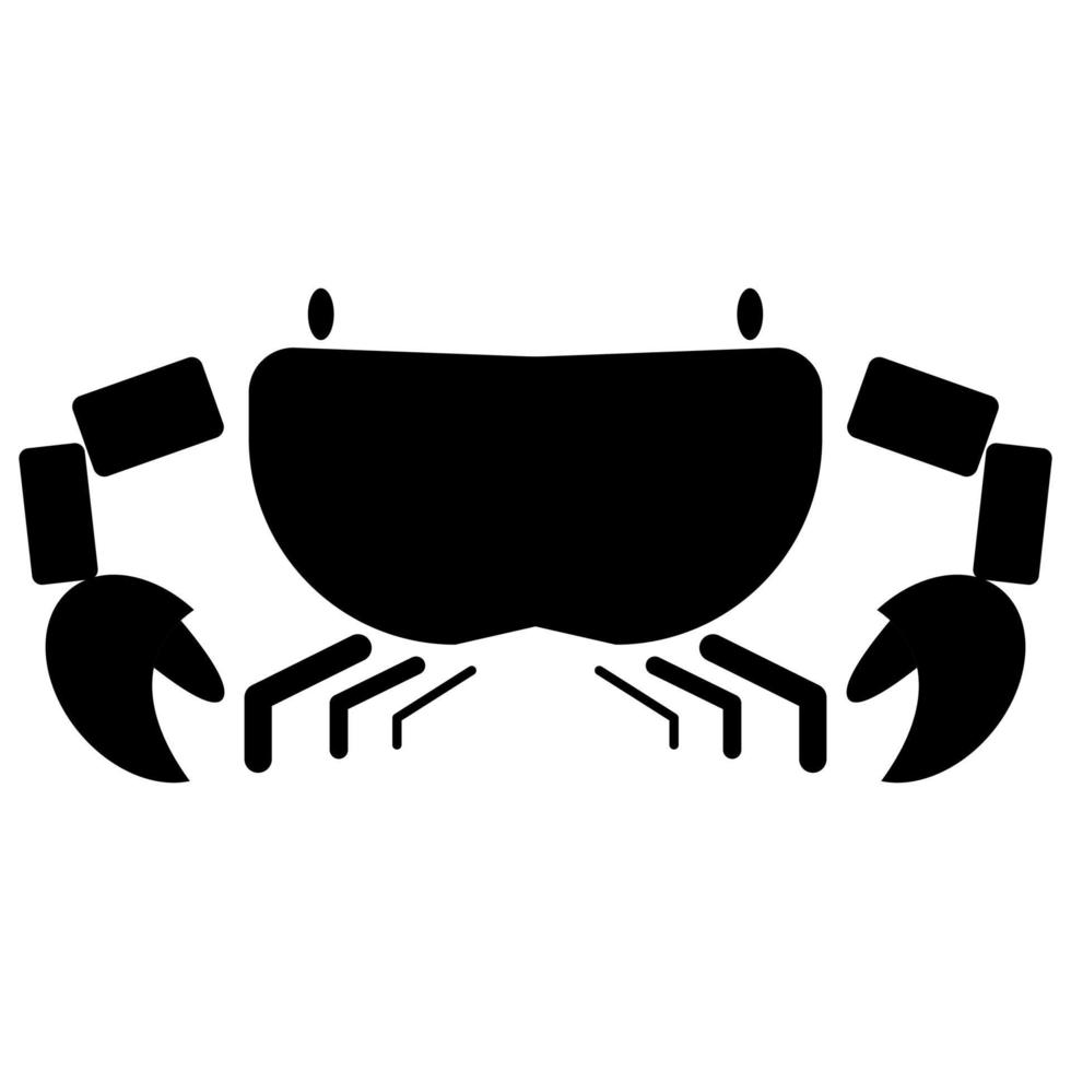 Crab icon black color vector illustration image flat style