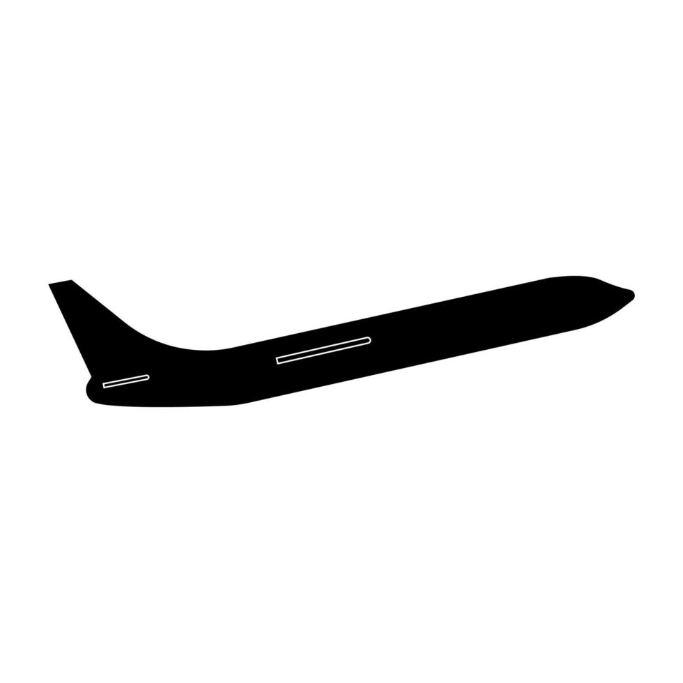Airplane black icon . vector