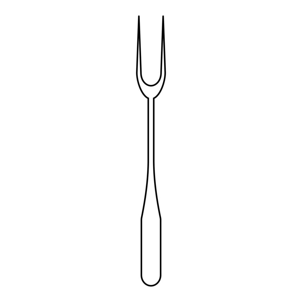 Large Fork black icon . vector