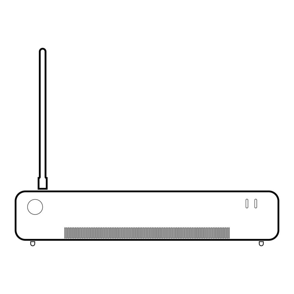 Router the black color icon . vector