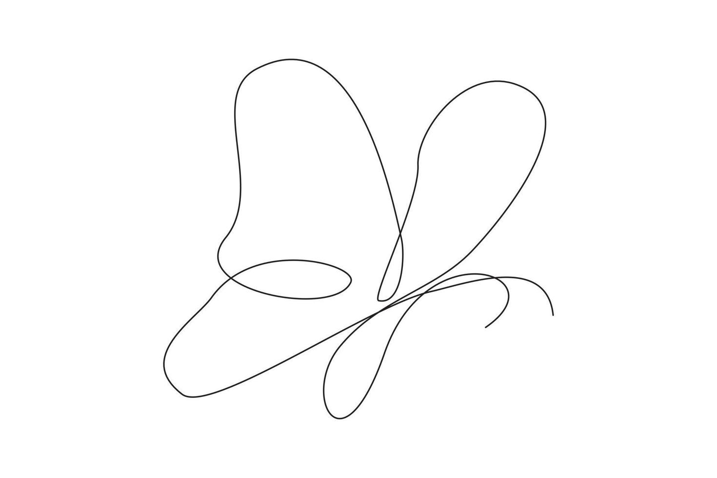 dibujo de línea continua de hermosa mariposa. arte de una sola línea de mariposa abstracta voladora para negocios de salón o spa. ilustración vectorial vector