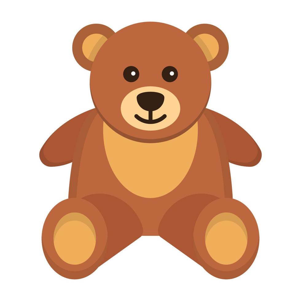 icono de vector de oso de peluche que puede modificar o editar fácilmente