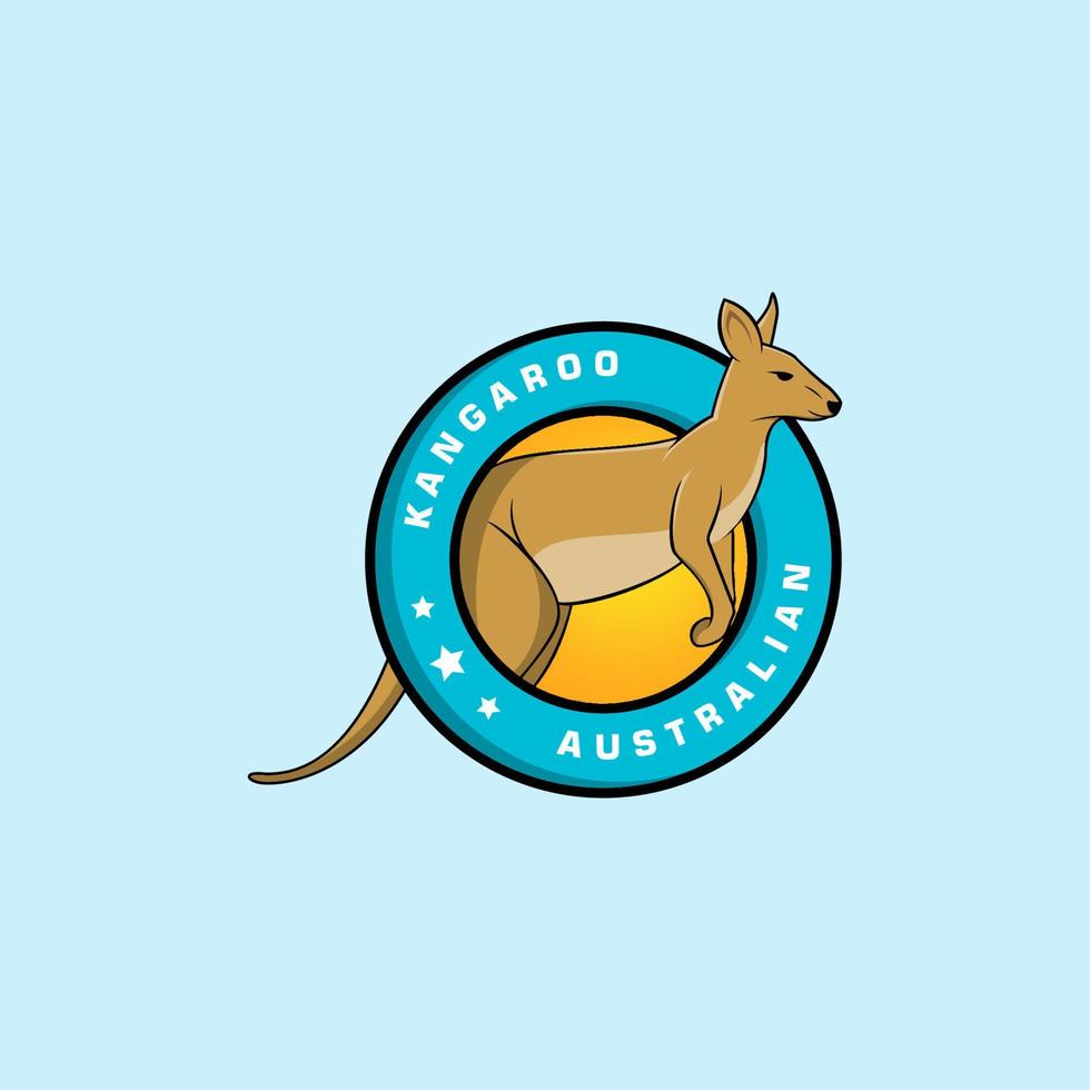 Kangaroo Mascot Logo Design vector