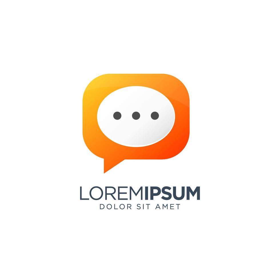 Gradient Chat Logo Design vector
