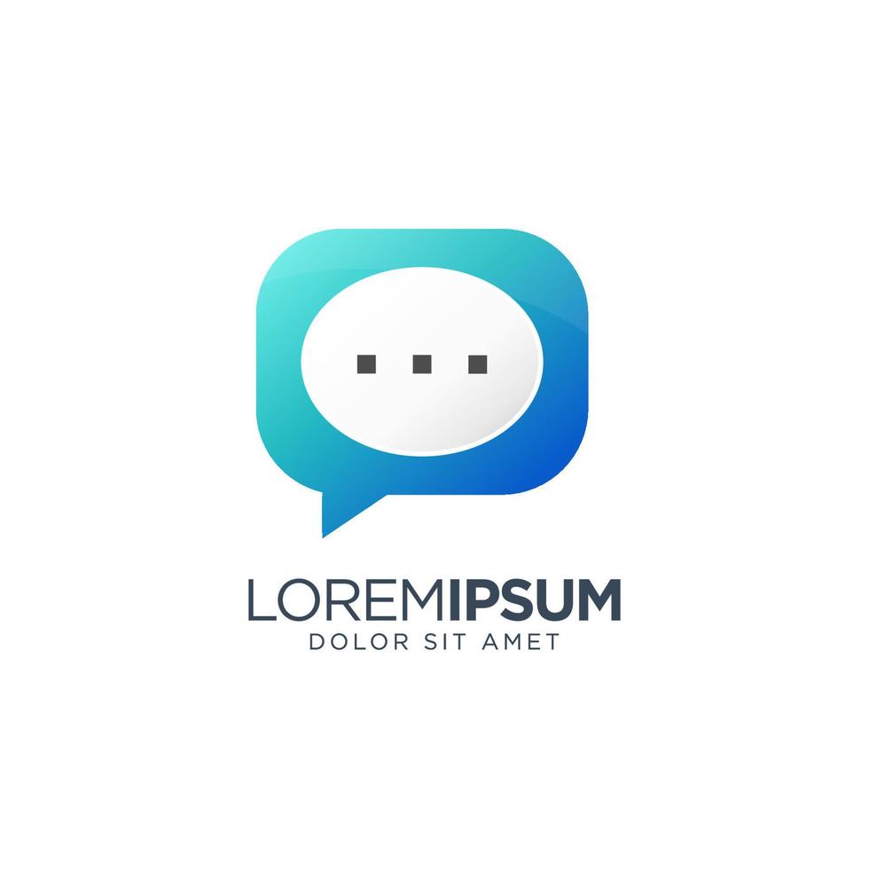 Gradient Chat Logo Design vector