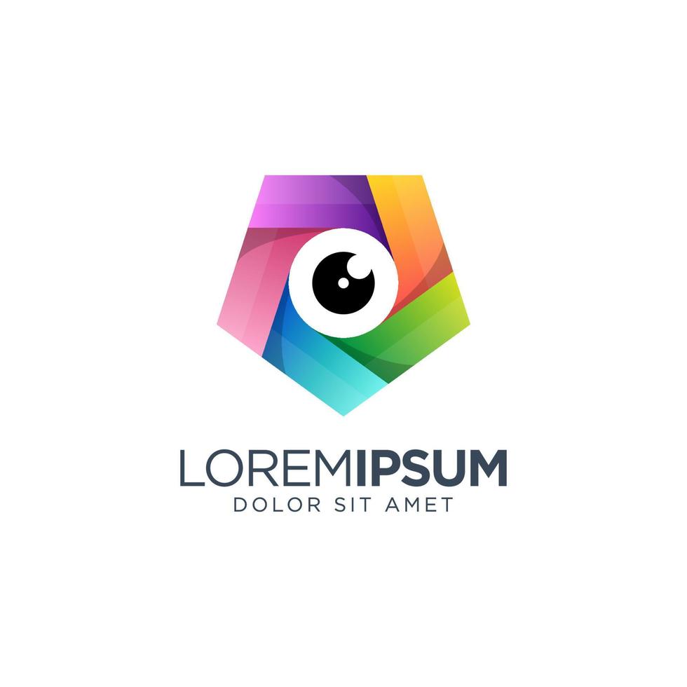 logotipo de fotografía colorido vector