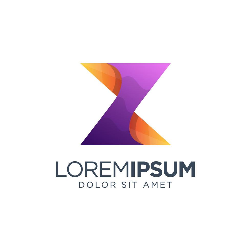 Letter X Colorful Logo Design vector