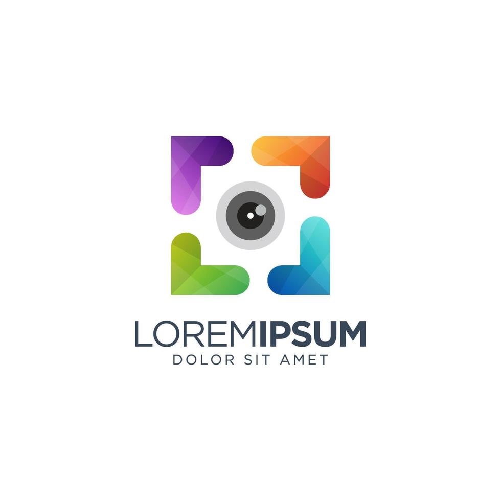 Colorful Photography Logo Design vector