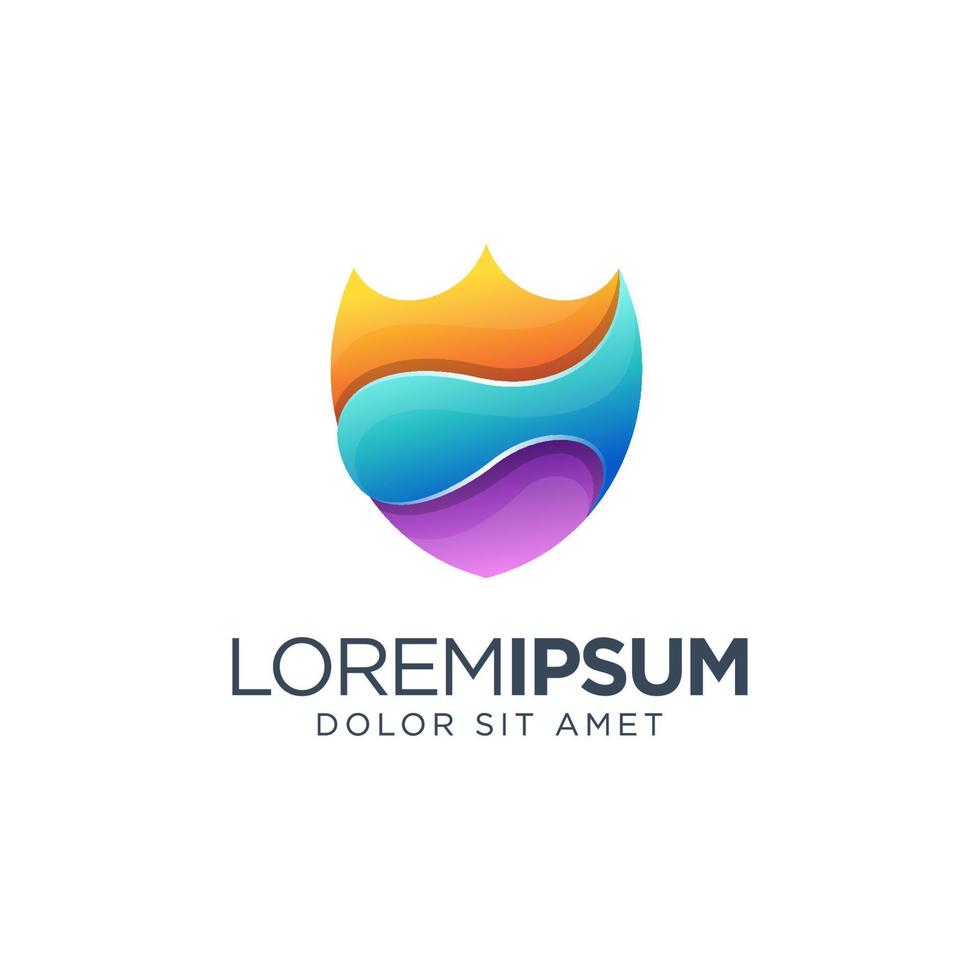 Colorful Shield Logo Design vector
