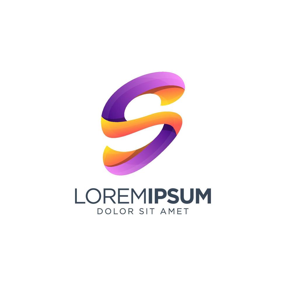 Letter S Colorful Logo Design vector