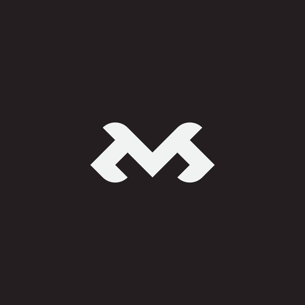 Initial letter VM or M monogram logo. vector
