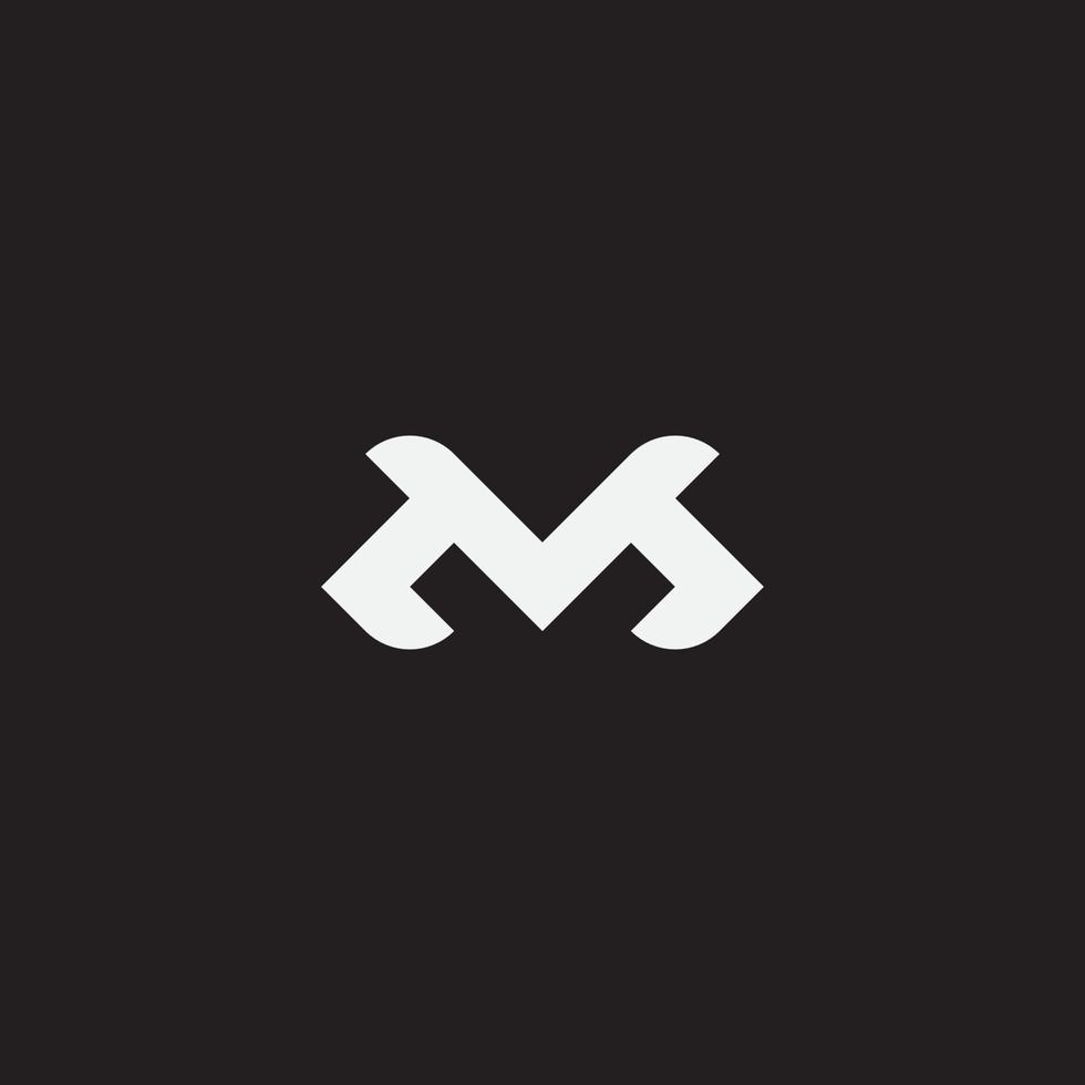 Initial letter VM or M monogram logo. vector