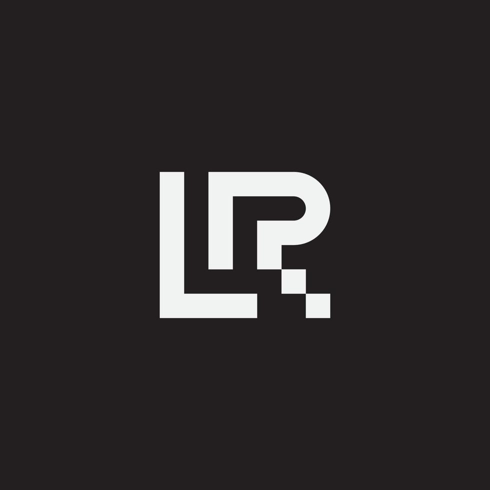 Initial letter LR monogram vector