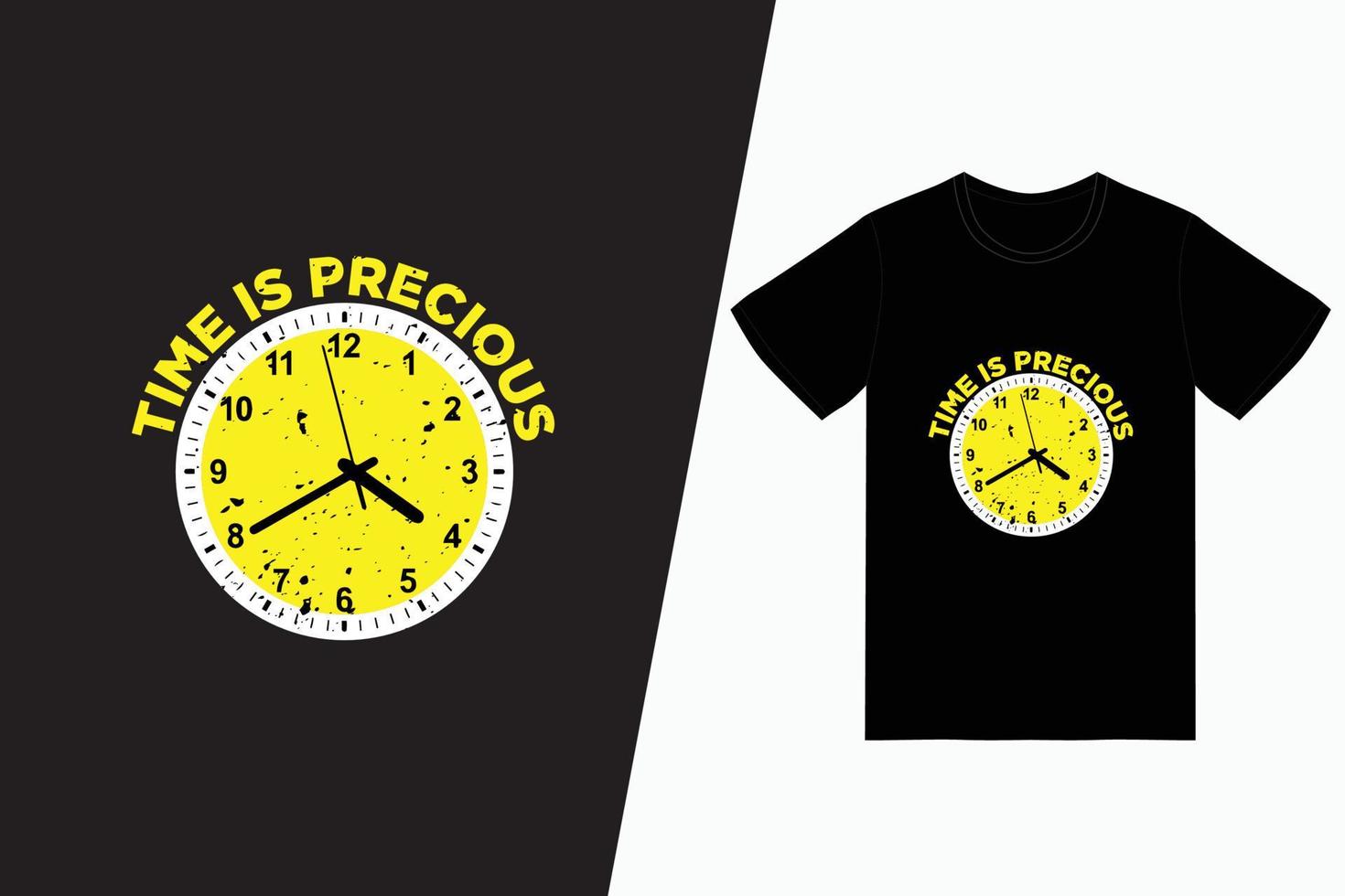 Time is precious typography t-shirt design vector