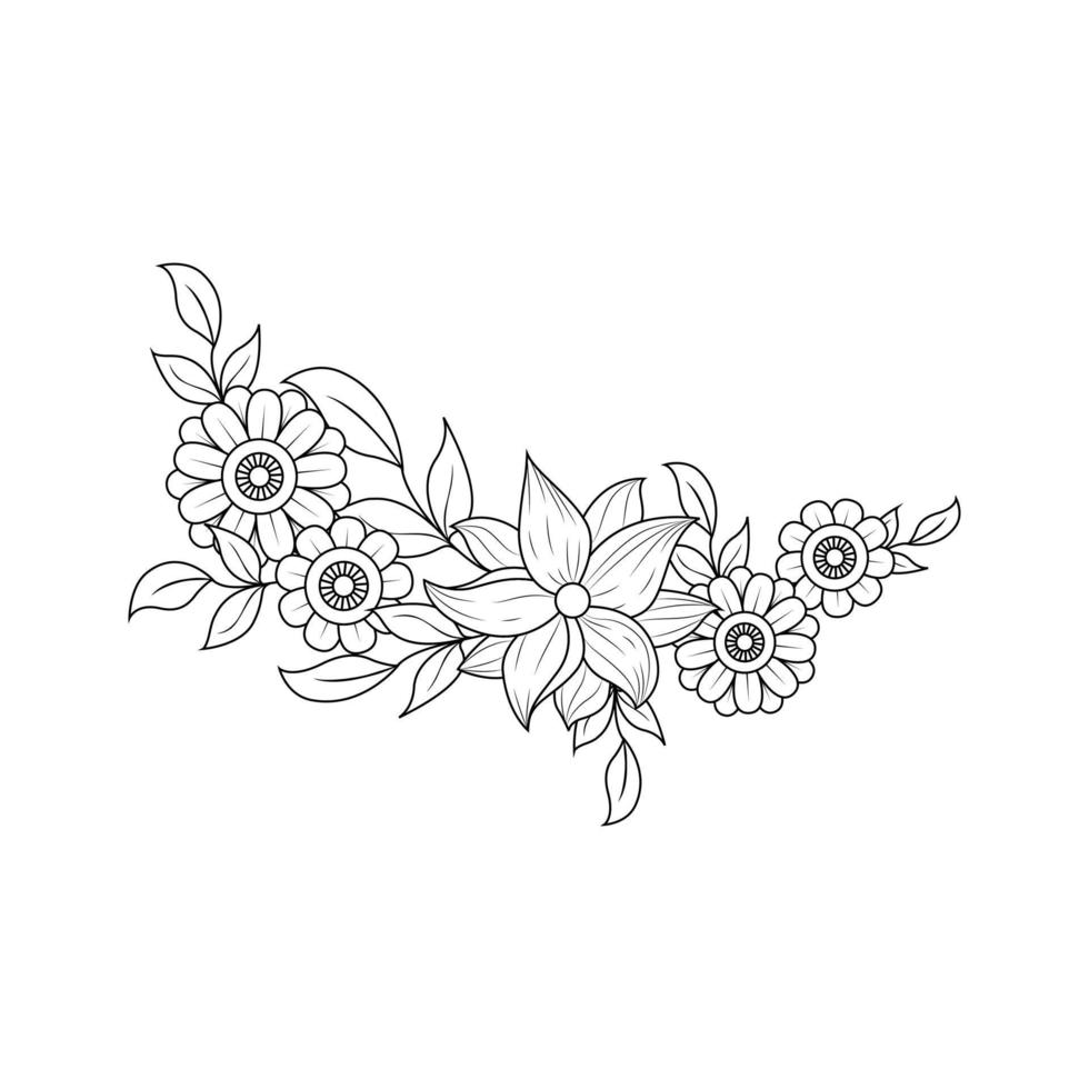 Floral design vector. Vector branch with spring flowers. Realistic fruit tree branch. Detailed hand drawn clip art element isolated on white background for your design, postcards, advertising.
