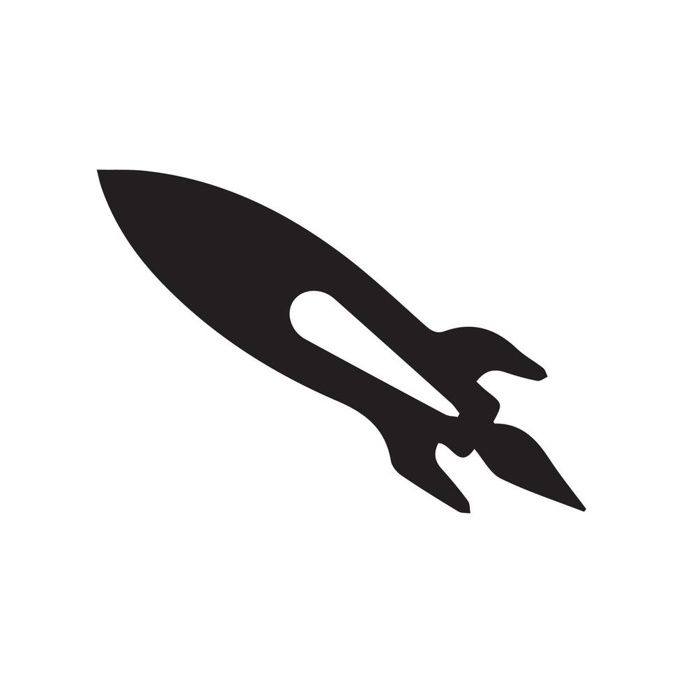 Simple Rocket Icon design vector. vector