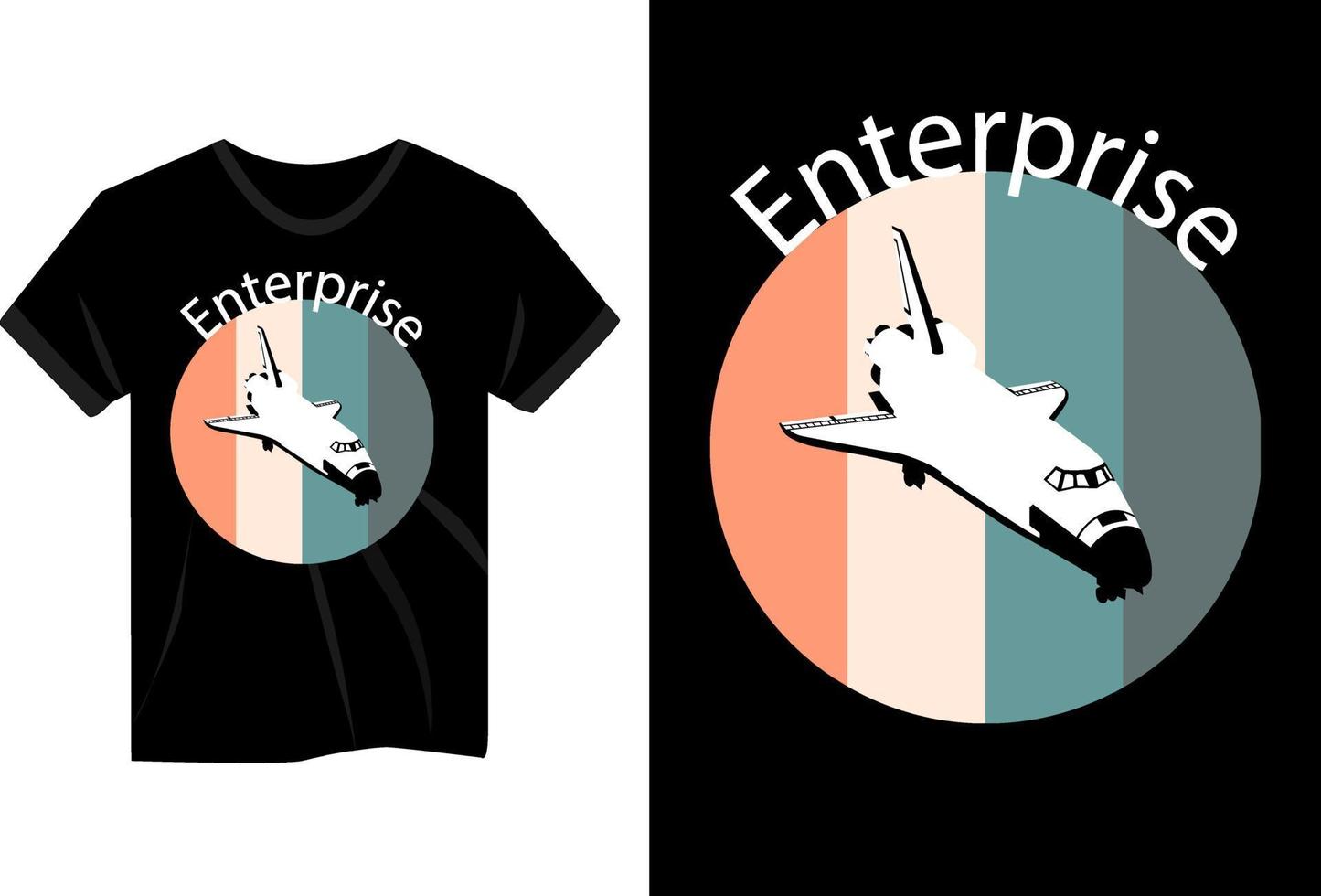Enterprise shuttle vintage t shirt design vector